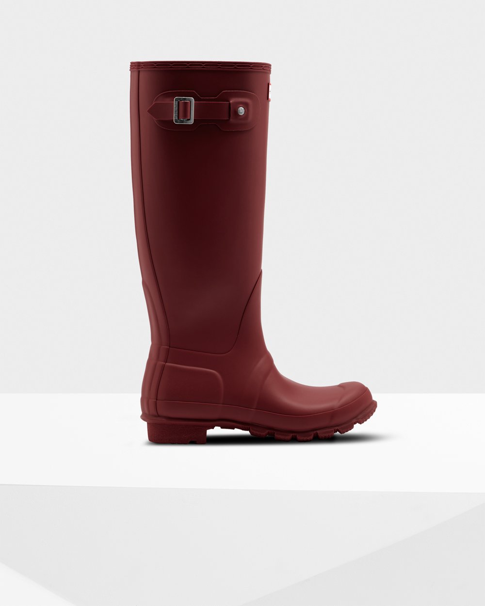 Botas de Lluvia Altas Hunter Mujer - Original - Grises Rojos - MOXHPFT-42